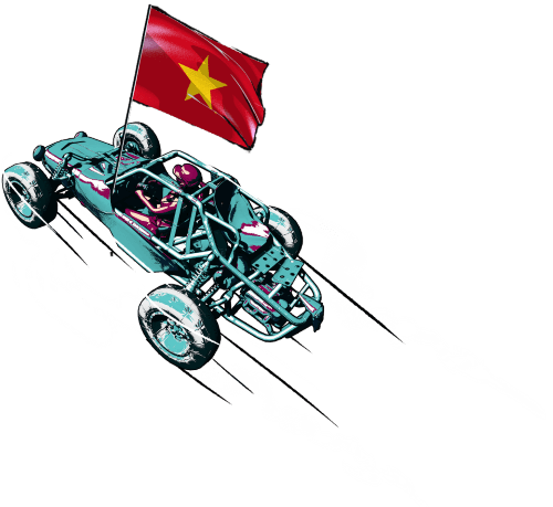 ornament car flag vn